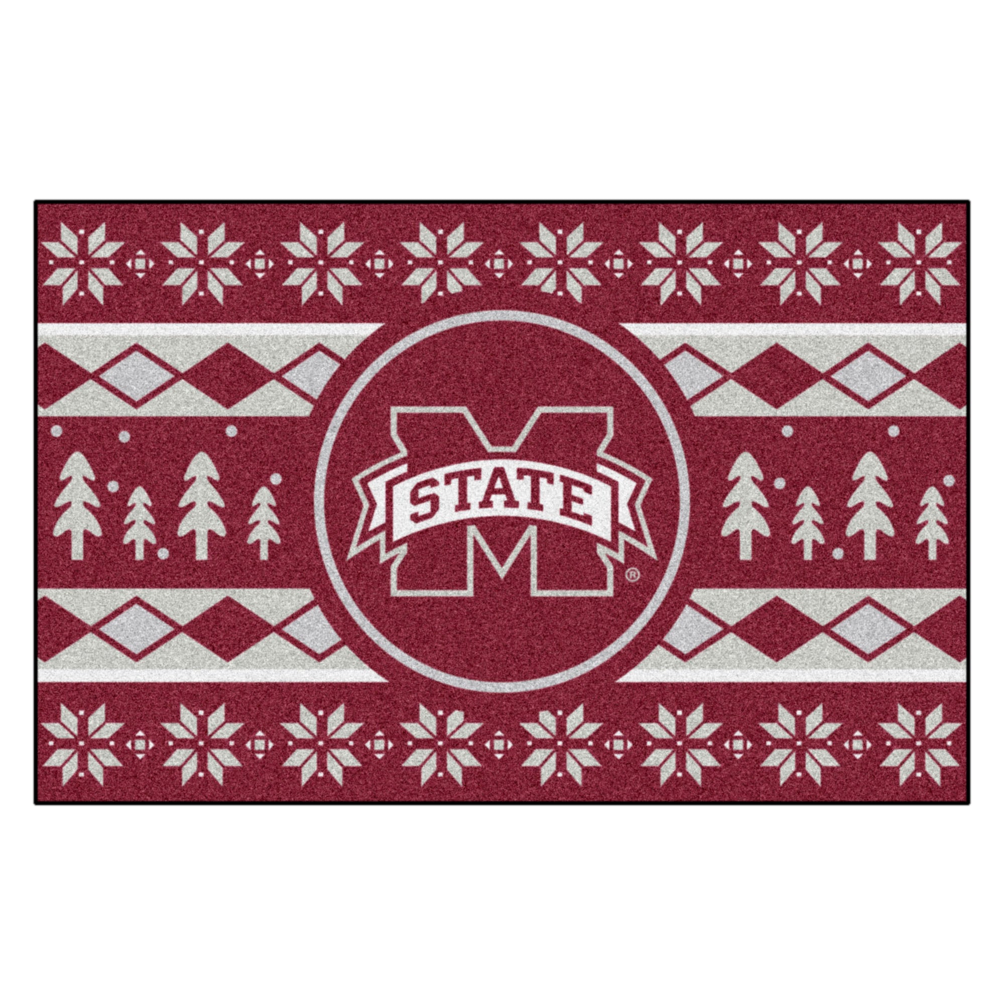 FANMATS, Mississippi State University Holiday Sweater Rug - 19in. x 30in.