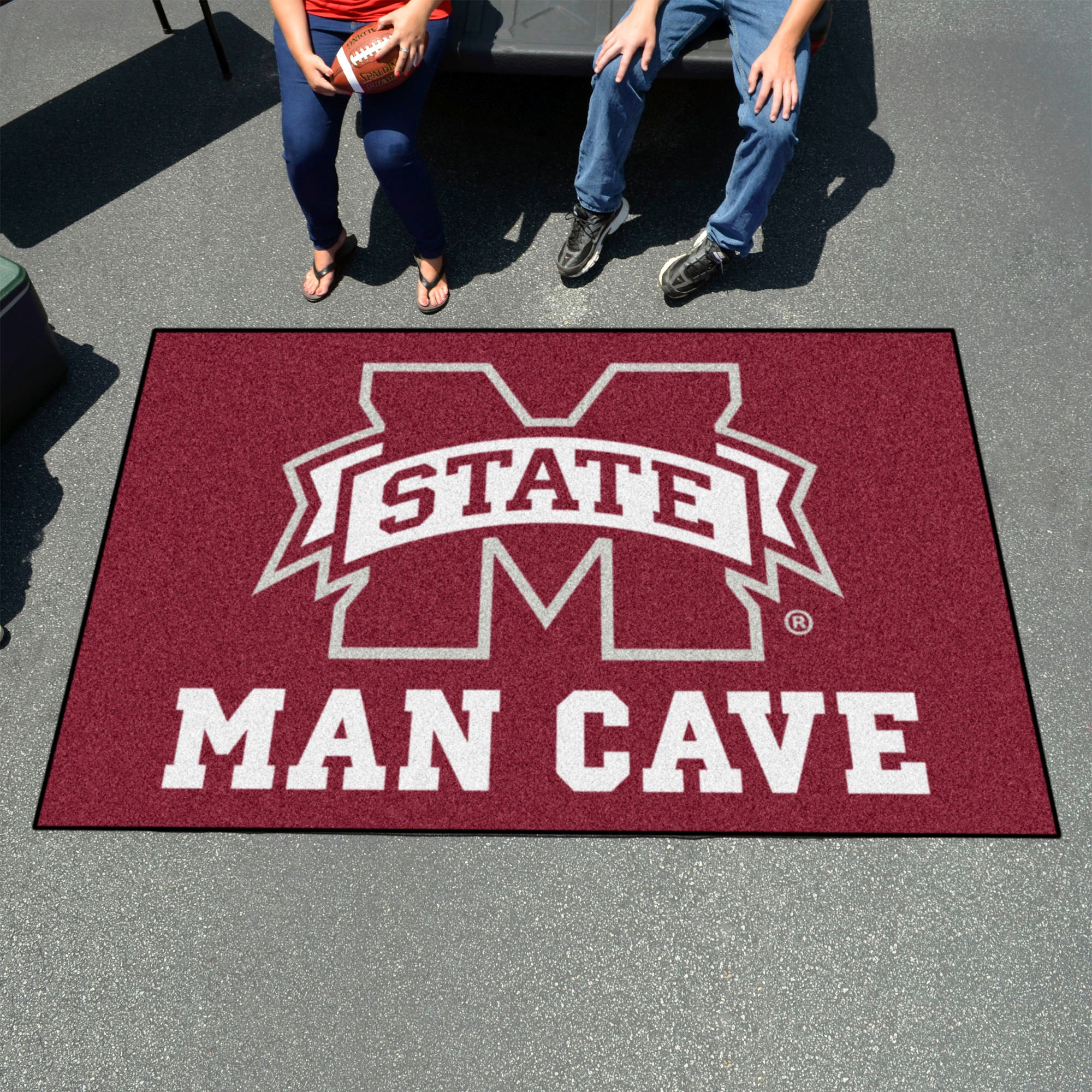 FANMATS, Mississippi State University Man Cave Rug - 5ft. x 8 ft.