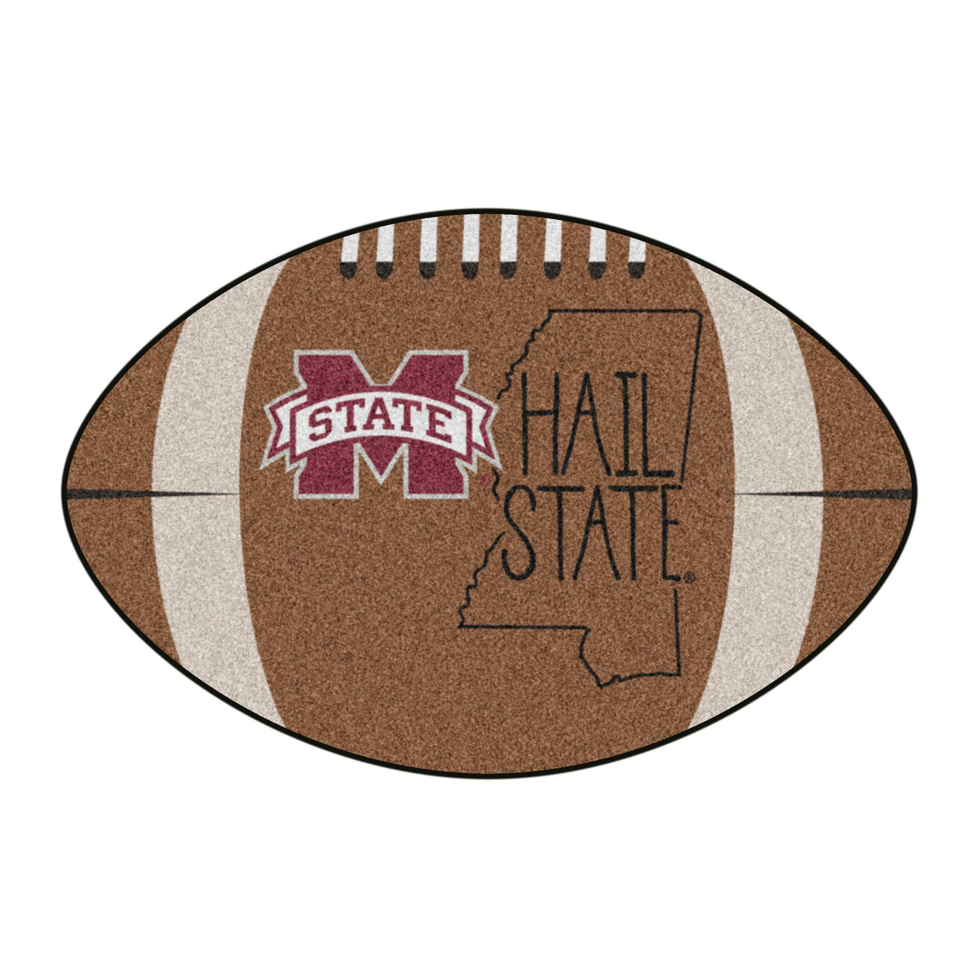FANMATS, Mississippi State University Southern Style Football Rug - 20.5in. x 32.5in.