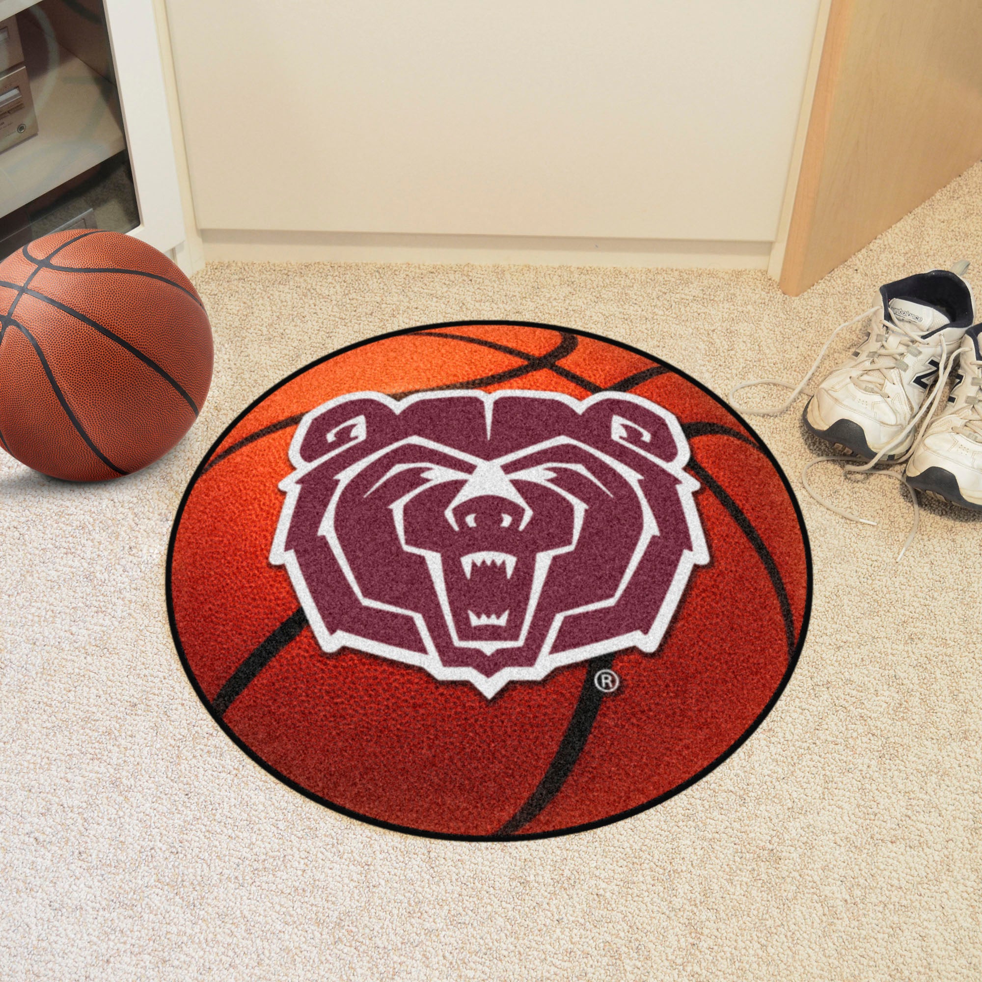 FANMATS, Missouri State University Basketball Rug - 27in. Diameter