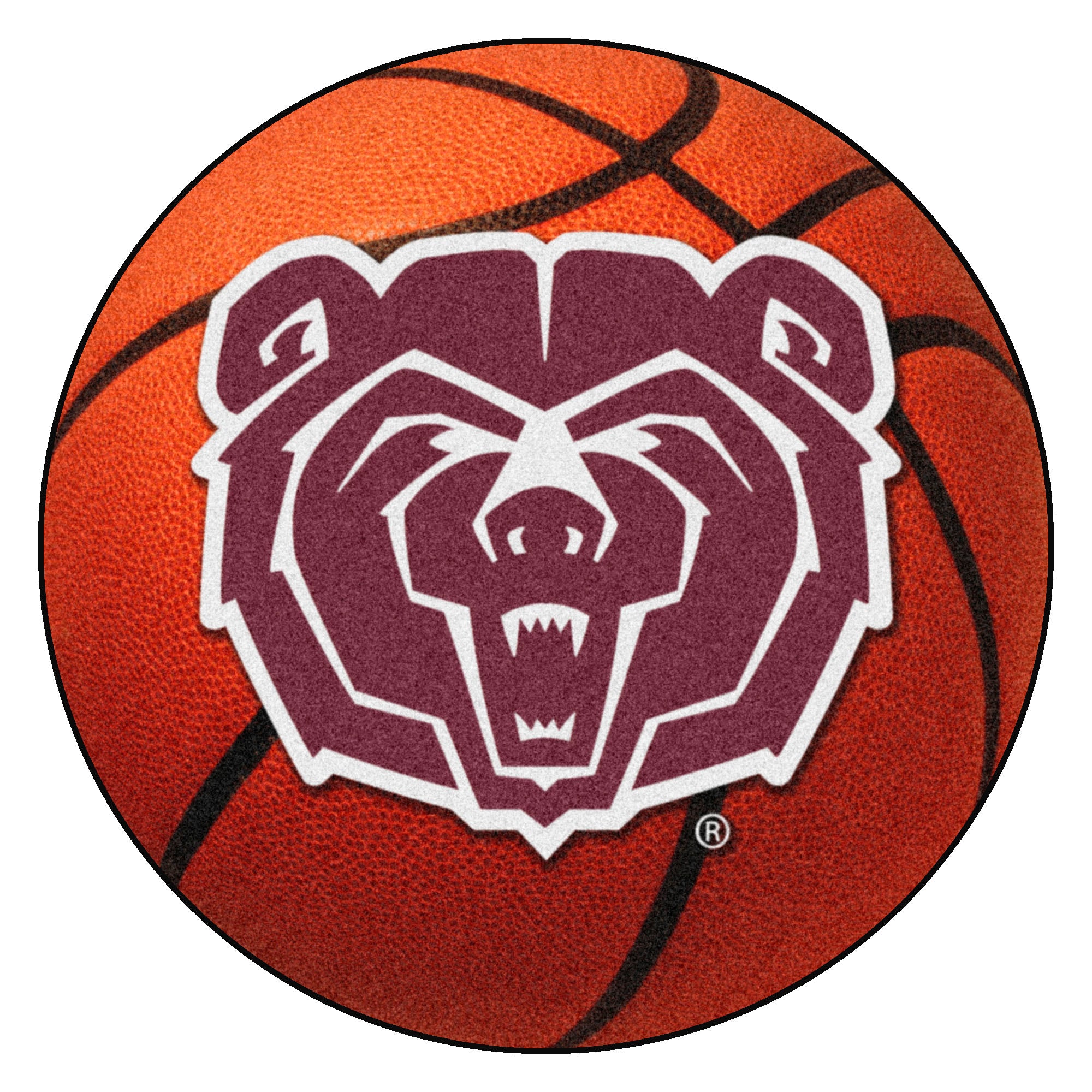 FANMATS, Missouri State University Basketball Rug - 27in. Diameter