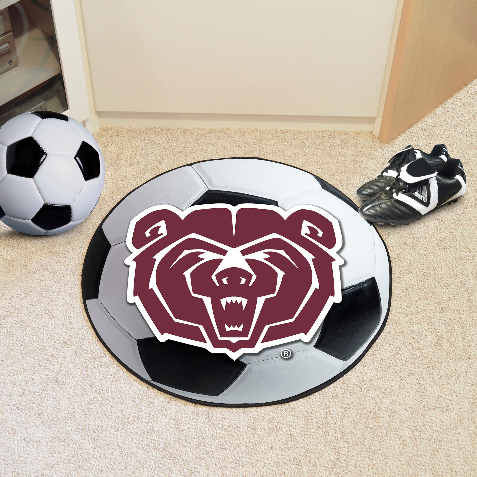 FANMATS, Missouri State University Soccer Ball Rug - 27in. Diameter