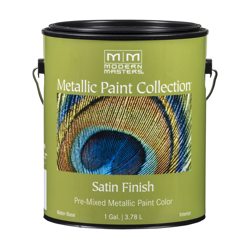 Rust-Oleum Corp, Modern Masters Shimmer Satin Gold Rush Water-Based Metallic Paint 1 gal