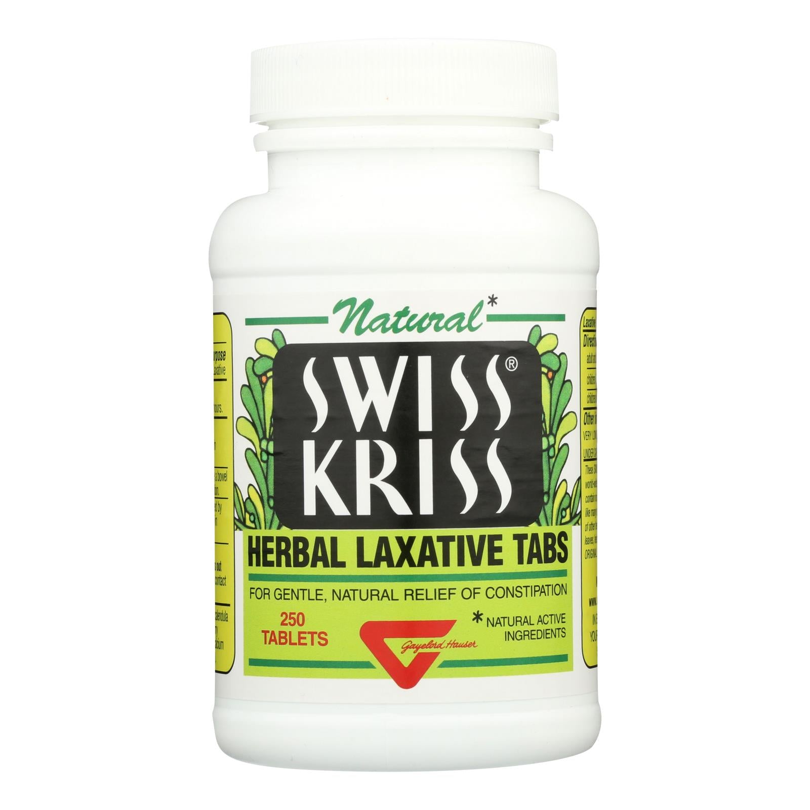 Modern Products, Modern Natural Products Swiss Kriss Herbal Laxative - 250 Tablets